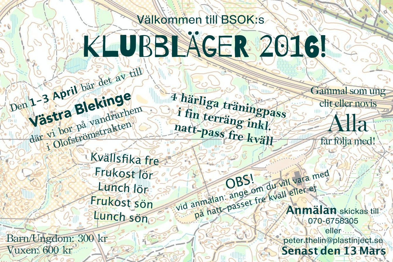 image: [Uppdaterad] Klubbläger 1-3 april i Västra Blekinge